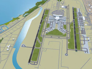 Muscat Airport 10km 3D Model