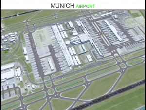 Munich Airport 15km Modèle 3D