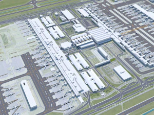 Munich Airport 15km 3D Model