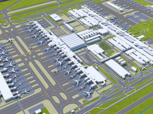 Munich Airport 15km 3Dモデル