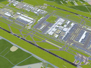 Munich Airport 15km 3D Model