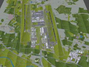 Munich Airport 15km 3D Model