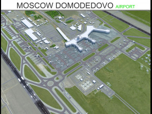 Moscow Domodedovo Mikhail Lomonosov Airport 15km 3D Model