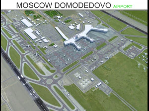 Aeroporto Domodedovo Mikhail Lomonosov de Moscou 15 km Modelo 3D