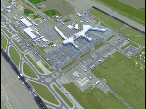 Moscow Domodedovo Mikhail Lomonosov Airport 15km 3D Model