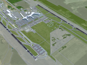 Moscow Domodedovo Mikhail Lomonosov Airport 15km 3D Model