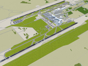 Moscow Domodedovo Mikhail Lomonosov Airport 15km 3D Model