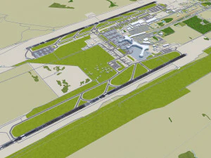 Moscow Domodedovo Mikhail Lomonosov Airport 15km 3D Model