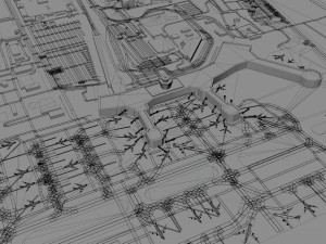 Moscow Domodedovo Mikhail Lomonosov Airport 15km 3D Model