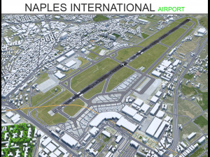 Naples International Airport 10km 3D Model