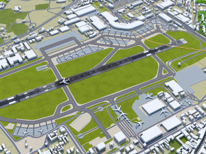 Naples International Airport 10km 3Dモデル