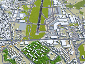 Naples International Airport 10km 3Dモデル