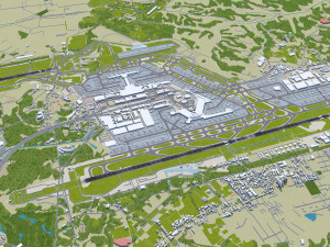 Narita Airport 15km 3D Modell