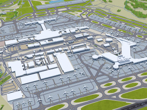 Narita Airport 15km 3D Modell