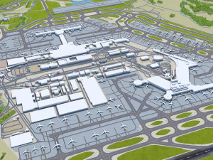 Narita Airport 15km 3D Model