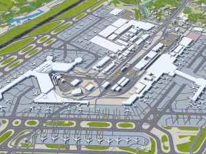 Narita Airport 15km 3D Modell