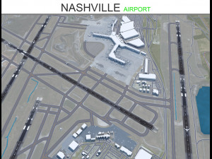 Nashville Airport 10km 3D Model
