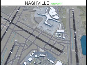 Aeroporto de Nashville 10 km Modelo 3D