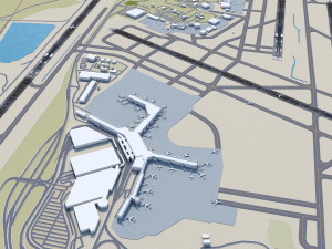 Nashville Airport 10km Modelo 3D