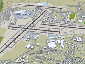 Nashville Airport 10km Modelo 3D