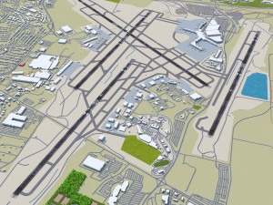 Nashville Airport 10km Modelo 3D