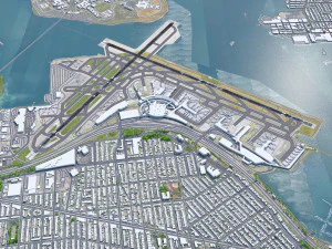 New York LaGuardia Airport 8km 3D Model