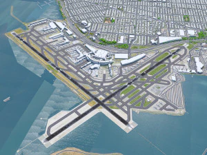 New York LaGuardia Airport 8km 3D Model