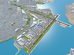 New York LaGuardia Airport 8km 3D 모델