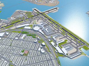 New York LaGuardia Airport 8km 3D 모델