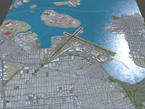 New York LaGuardia Airport 8km 3D Model