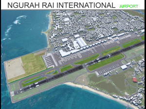 Ngurah Rai International Airport 10km 3D Model