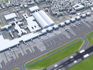 Ngurah Rai International Airport 10km 3D Model