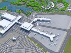 Norfolk International Airport 10km 3D मॉडल