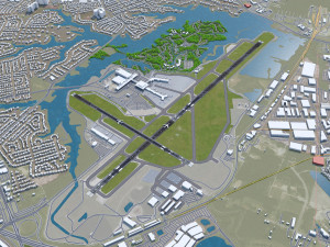 Norfolk International Airport 10km 3D मॉडल