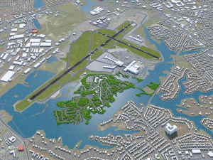 Norfolk International Airport 10km 3D Model