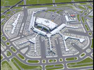 OHare International Airport 15km Modello 3D