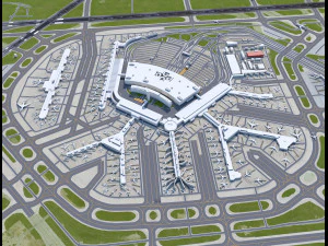 OHare International Airport 15km 3D Model