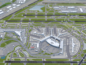 OHare International Airport 15km Modello 3D