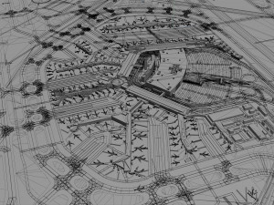 OHare International Airport 15km Modello 3D