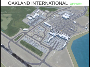 Aeroporto Internacional de Oakland 10 km Modelo 3D