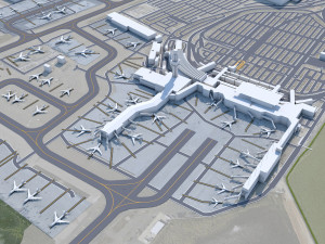 Oakland International Airport 10km Modèle 3D