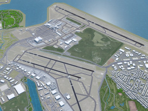 Oakland International Airport 10km Modèle 3D