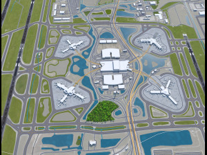 Orlando Airport 15km 3D 模型