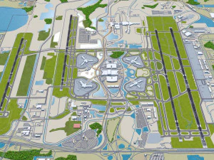 Orlando Airport 15km 3D Model
