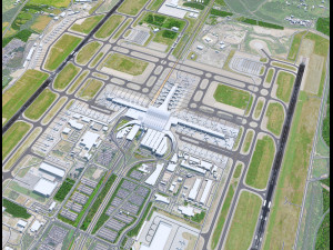 Oslo Gardermoen Airport 15km 3D Модель