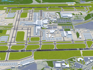 Oslo Gardermoen Airport 15km 3D Модель