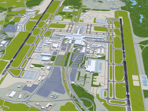 Oslo Gardermoen Airport 15km 3D Модель