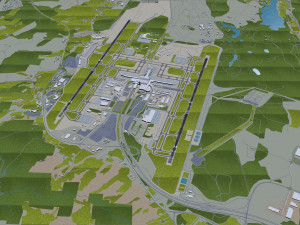Oslo Gardermoen Airport 15km 3D Модель