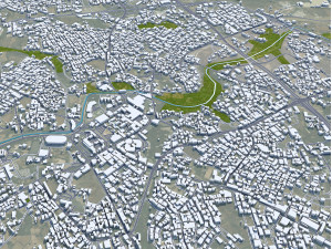 Abha city Saudi Arabia 50km 3D Model