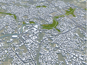 Abha city Saudi Arabia 50km Modelo 3D
